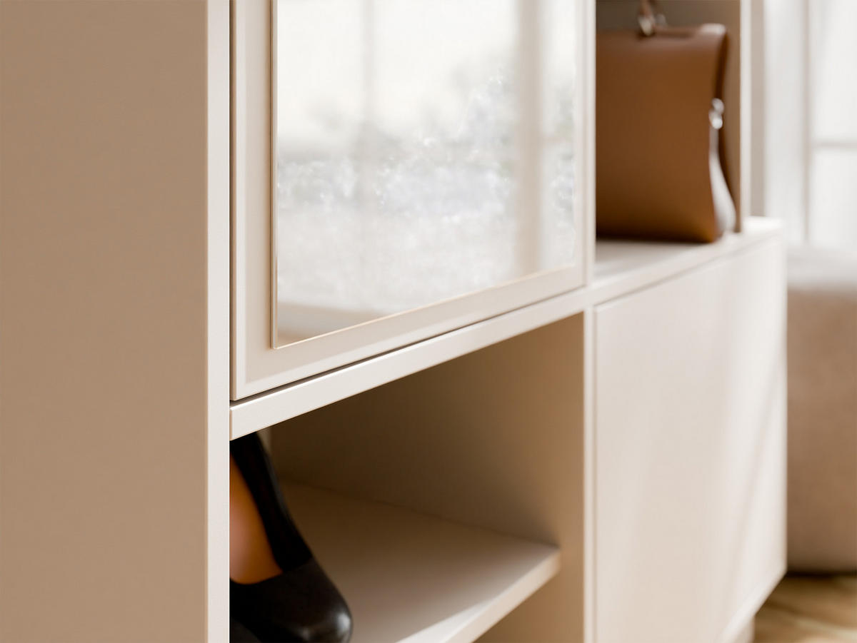 GARDEROBE Nala II - Sandfarben, Holzwerkstoff/Kunststoff (100/197/34cm) - MIRJAN24