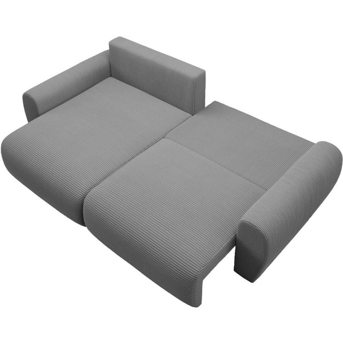 ECKSCHLAFSOFA Poss L grau links - Grau, Textil (253/153cm) - Beautysofa