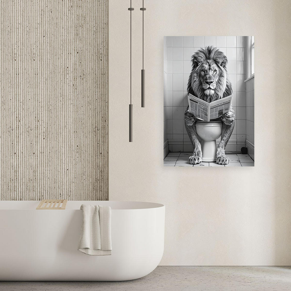 LEINWANDBILD Tiere 40x60cm - Schwarz, Textil (40/60cm) - Feeby