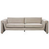 3-SITZER-SOFA Samtstoff taupe Maunu - Taupe/Schwarz, Textil (237/76/83cm) - Beliani