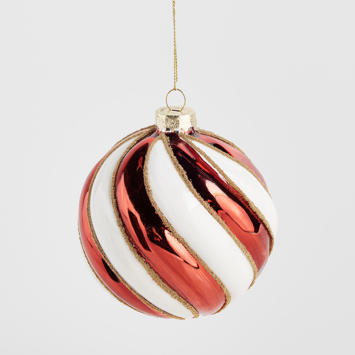 WEIHNACHTSKUGEL Glas CANDYBALL, Ø100 mm, Rot, Christbaumkugeln, Weihnachtsdeko Xmas, Christmas Deko - Rot, Glas (10/10/10cm) - home&you