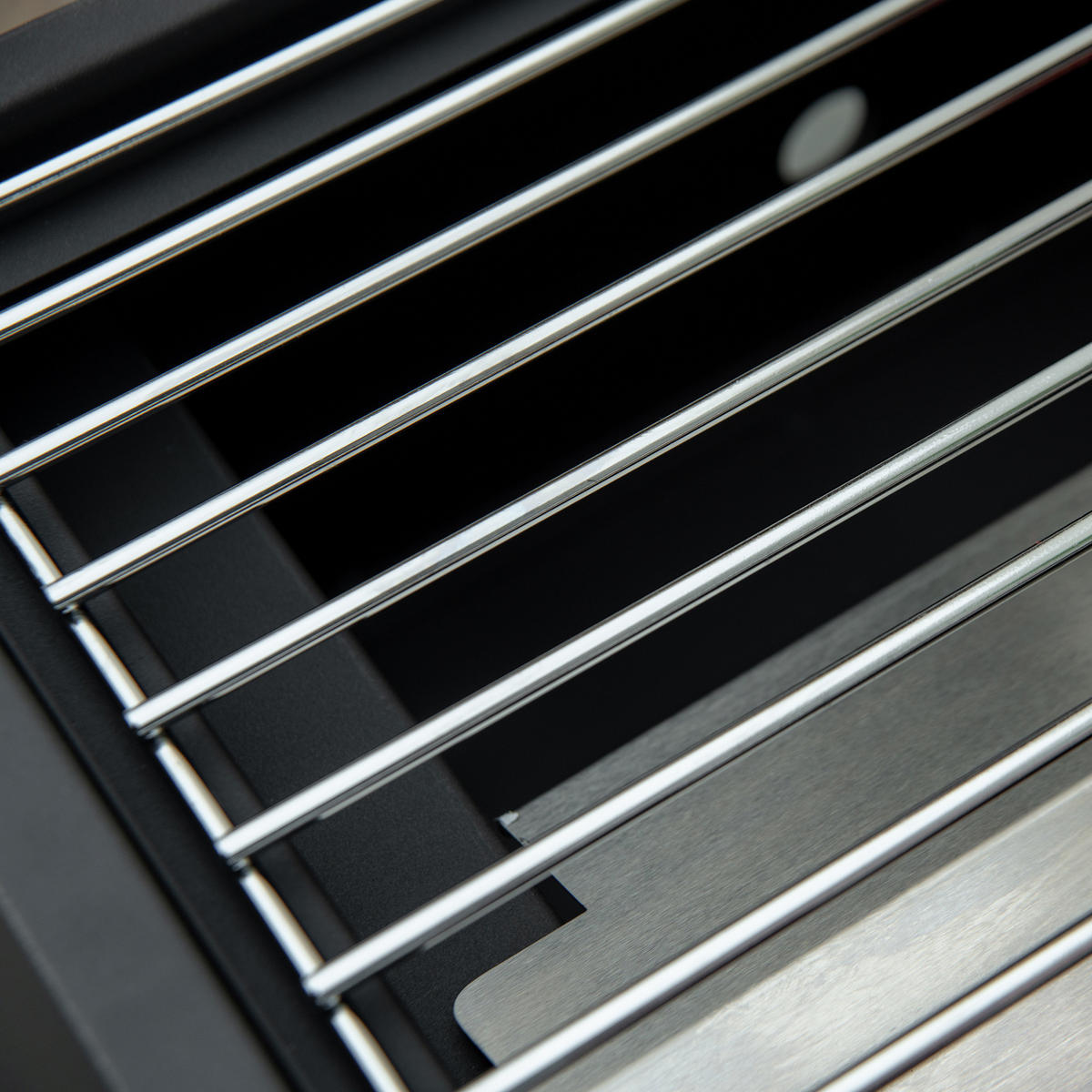 GASGRILL BBQ mit 2 Brennern mobil Edelstahl Schwarz 55 x 46,5 x 41 cm - Schwarz, Metall (46.5/41/55cm) - Outsunny