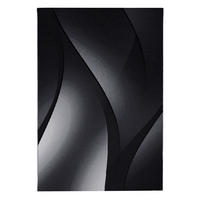 TEPPICH Kurzflor Ombre-Verlauf Polypropylen Wohnzimmer Schwarz Rechteckig 160x230 - Schwarz, Textil (160/230cm) - KADIMA DESIGN