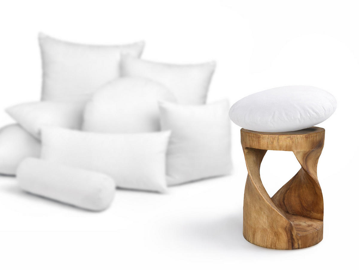 FEDERKISSEN Publik rund 50 cm Ø - Creme, Textil (50/50cm) - beties Heimtextil