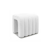 HOCKER RIBA 50/38/43 cm Weiß - Weiß, Textil (50/43/38cm) - Lookway