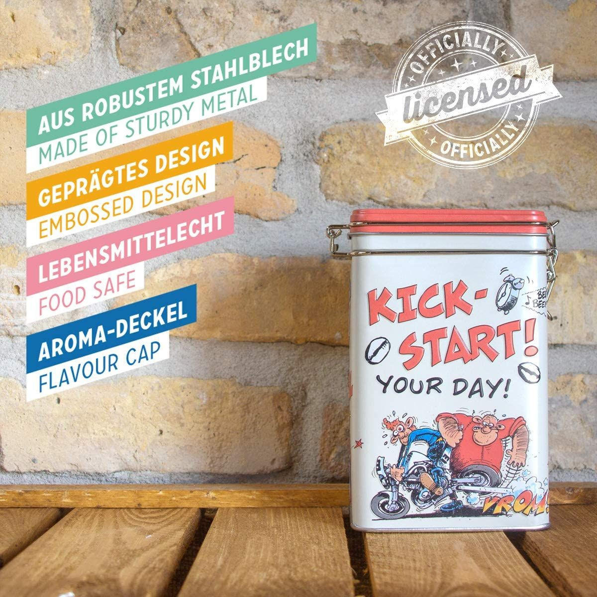 AROMADOSE MOTOmania Kick-Start Your Day! - Multicolor, Metall (11/17.5/7.5cm) - Nostalgic-Art
