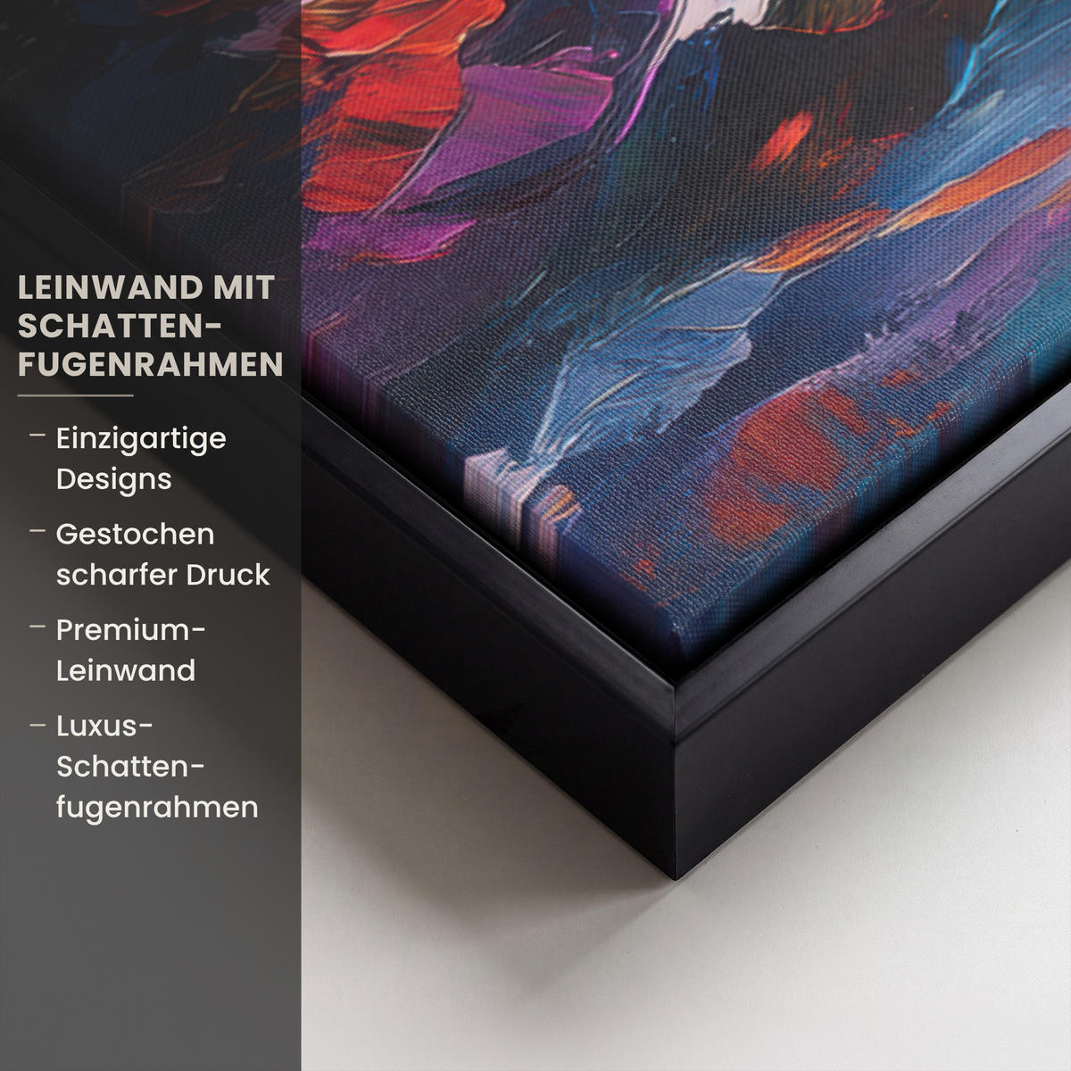 LEINWAND Bilder mit Rahmen - Weihnachtsbaum - Weihnachten - Abstrakt - Farbenfroh - 40x60 - Multicolor, Textil (40/60cm) - MuchoWow