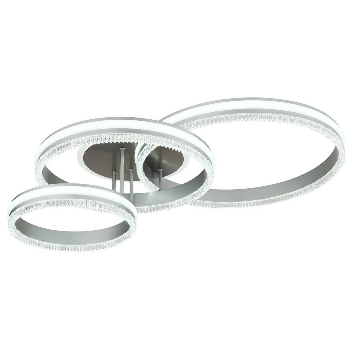 DECKENLEUCHTE FRANCINE, LED Metall schwarz-chrom matt, CCT - Schwarz, Metall (79.5/50/22cm) - Globo Lighting