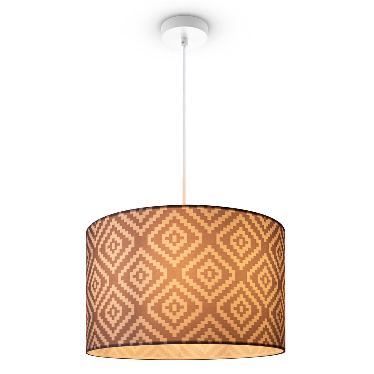 PENDELLEUCHTE Hugo Pd1 Stl 400 - Weiß, Metall (45.5/45.5/27cm) - Paco Home