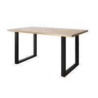 TISCH Schwarz SOFTI U Ausziehbar Sonoma Eiche 140x90/180 cm - Schwarz/Sonoma Eiche, Holzwerkstoff (180/90/75.6cm) - Sepro Meble