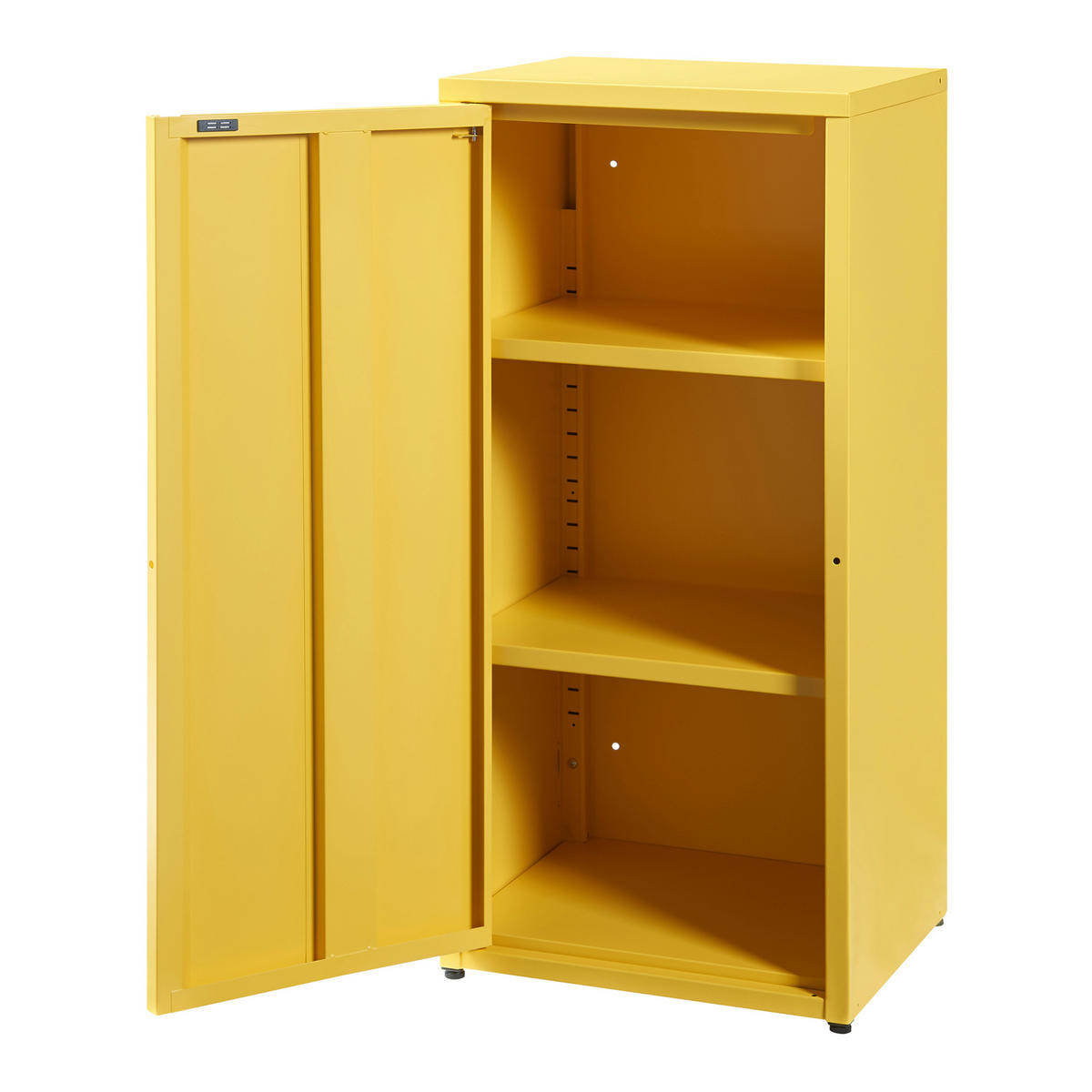 AKTENSCHRANK Burlöv - Gelb, Metall (40/88/35cm) - [en.casa]