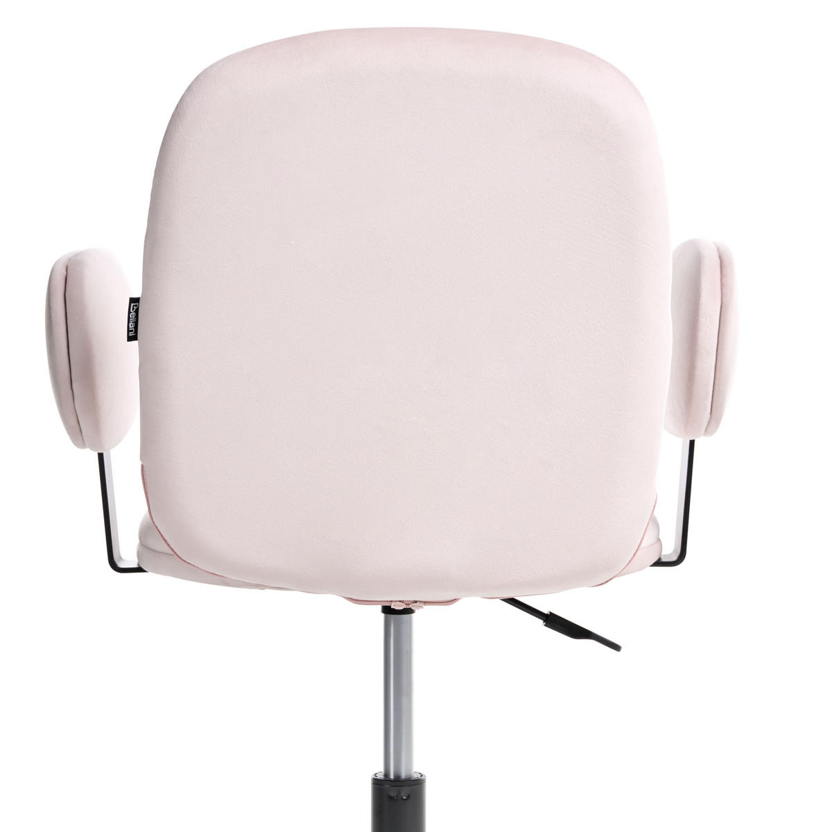 SCHREIBTISCHSTUHL Pastellrosa Moraga - Pink/Schwarz, Textil (58/80/58cm) - Beliani