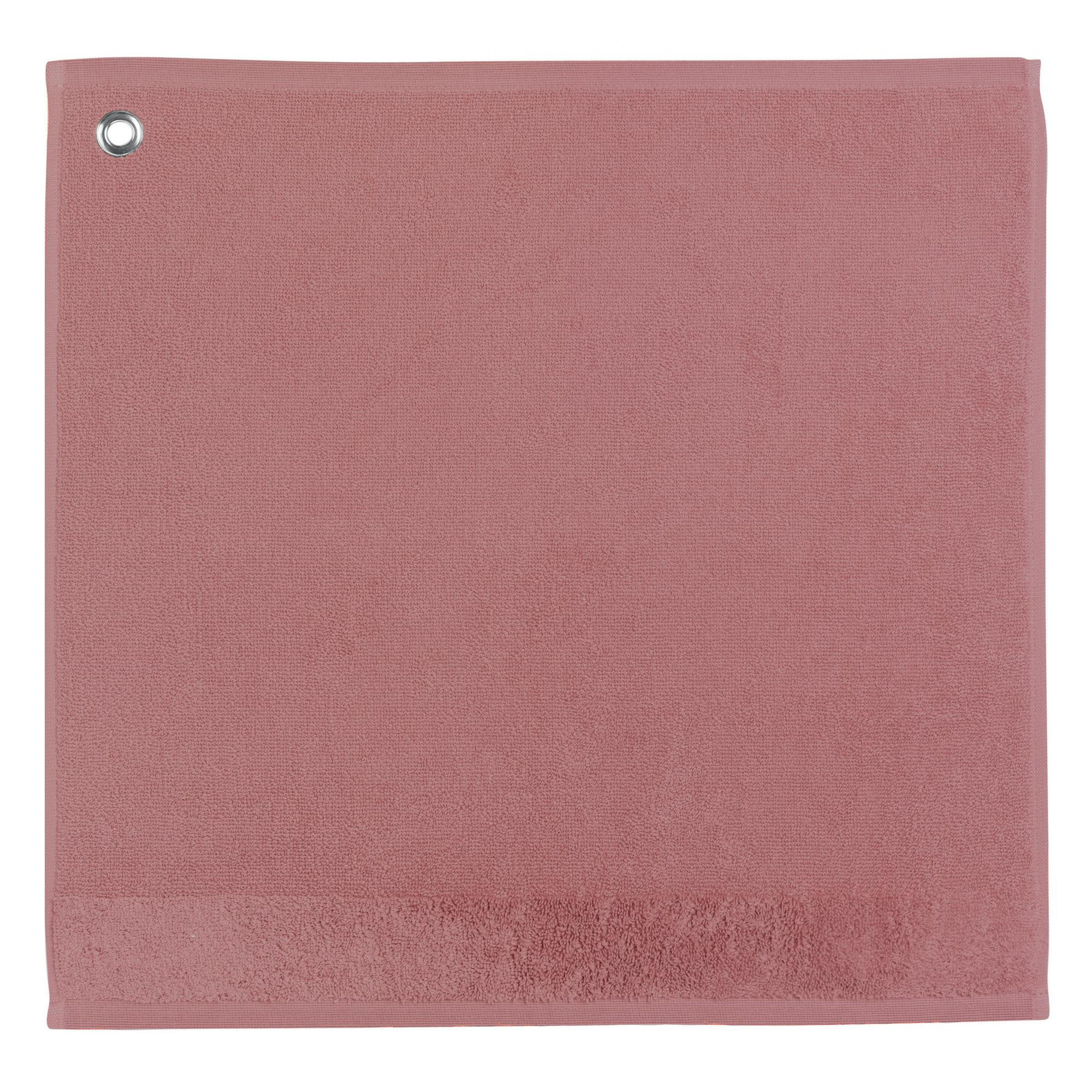 HANDTUCH MIT ÖSE Curl rosenholz 50 x 50 cm - Altrosa, Textil (50/50cm) - Winkler