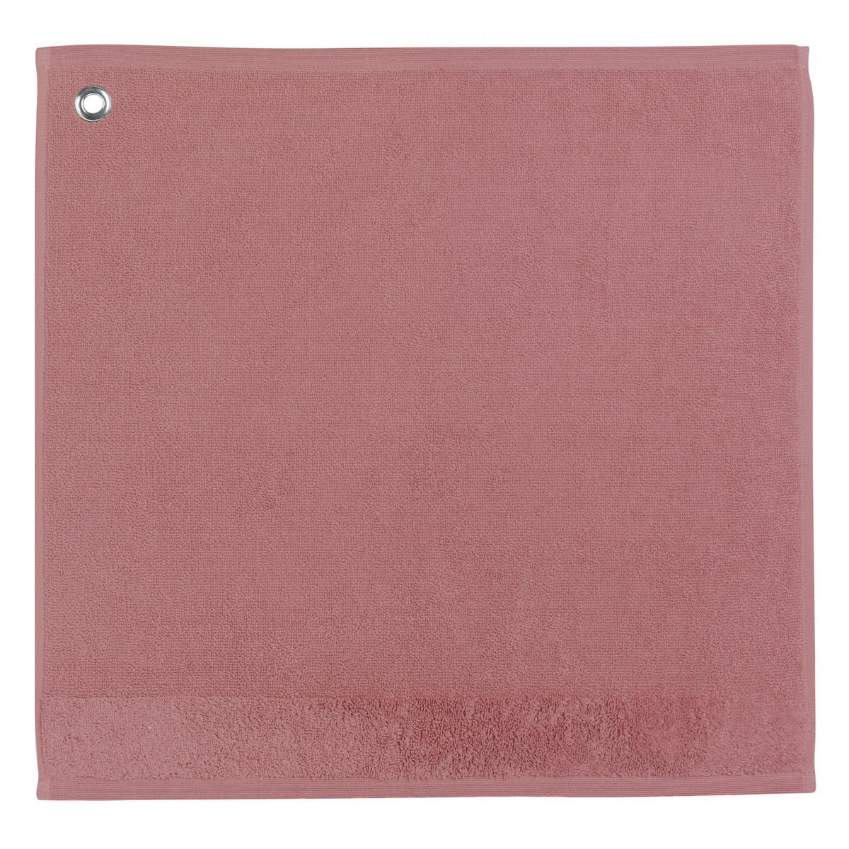 HANDTUCH MIT ÖSE Curl rosenholz 50 x 50 cm - Altrosa, Textil (50/50cm) - Winkler