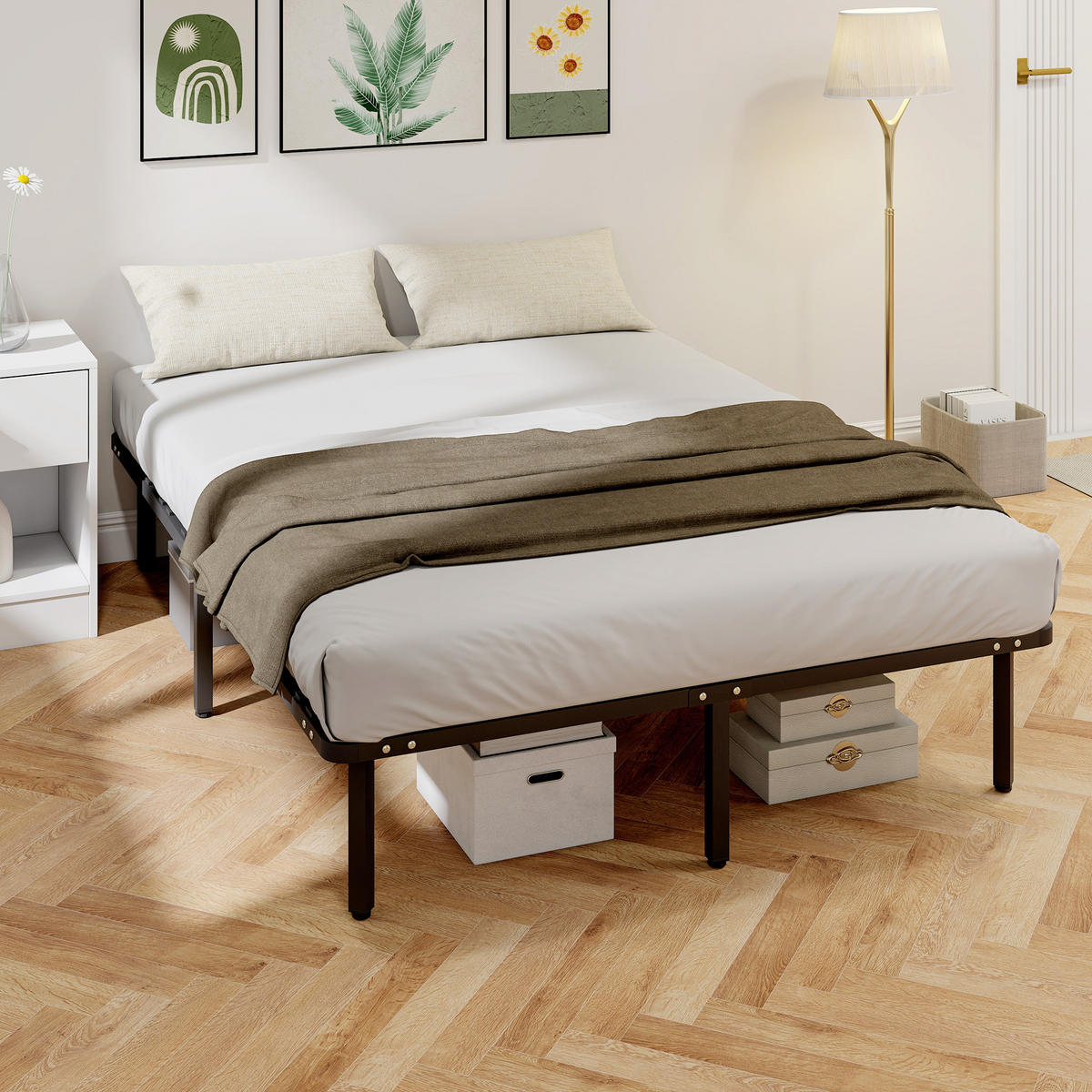 BETT 140x190 cm DE-14656mit Stauraum Schwarz - Schwarz, Holzwerkstoff (140/190cm) - ComfortXL