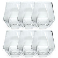 TRINKGLAS SET im Hexagon Design 240 ml (6-tlg) - Transparent, Glas - Intirilife