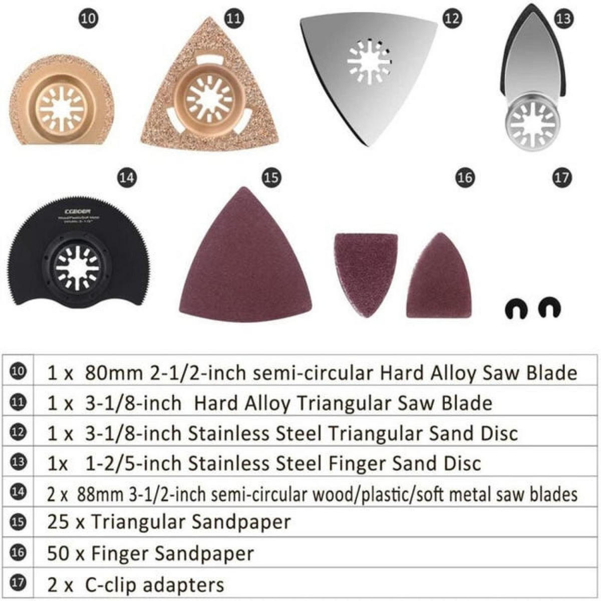 SÄGEBLÄTTER – 105 Stück – geeignet für Holz, Metall und Kunststoff - Multicolor, Metall (10/10/10cm) - DCA