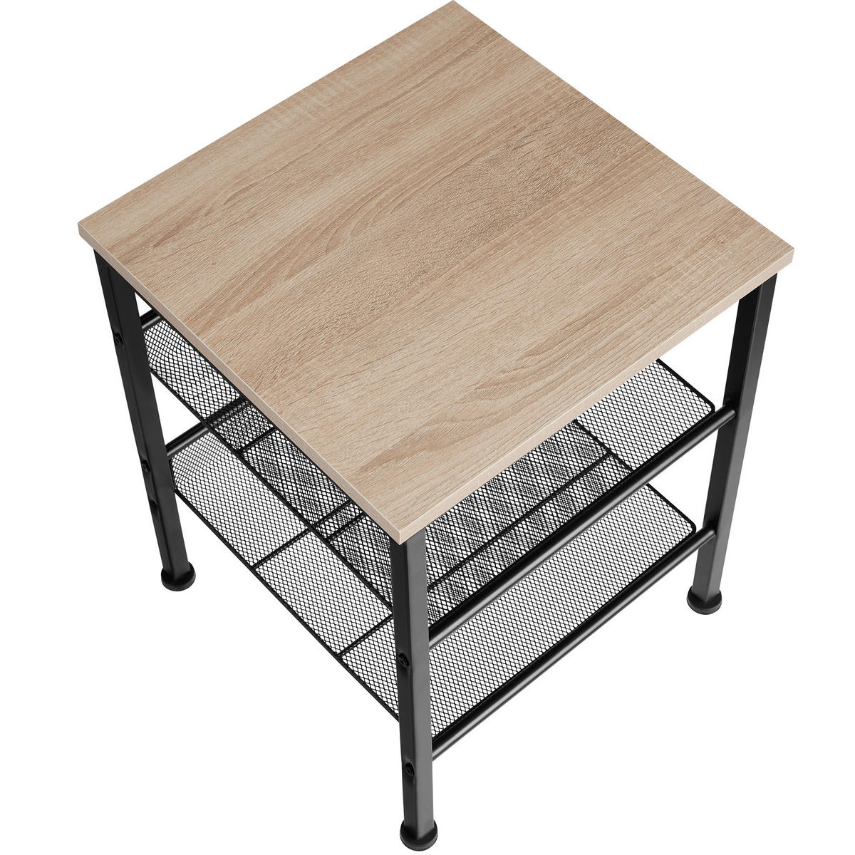 BEISTELLTISCH Lincoln,40,5 x 40 x 50,5 cm,Industrial Holz hell, Eiche Sonoma - Naturfarben, Holz (40.5/40/50.5cm) - tectake