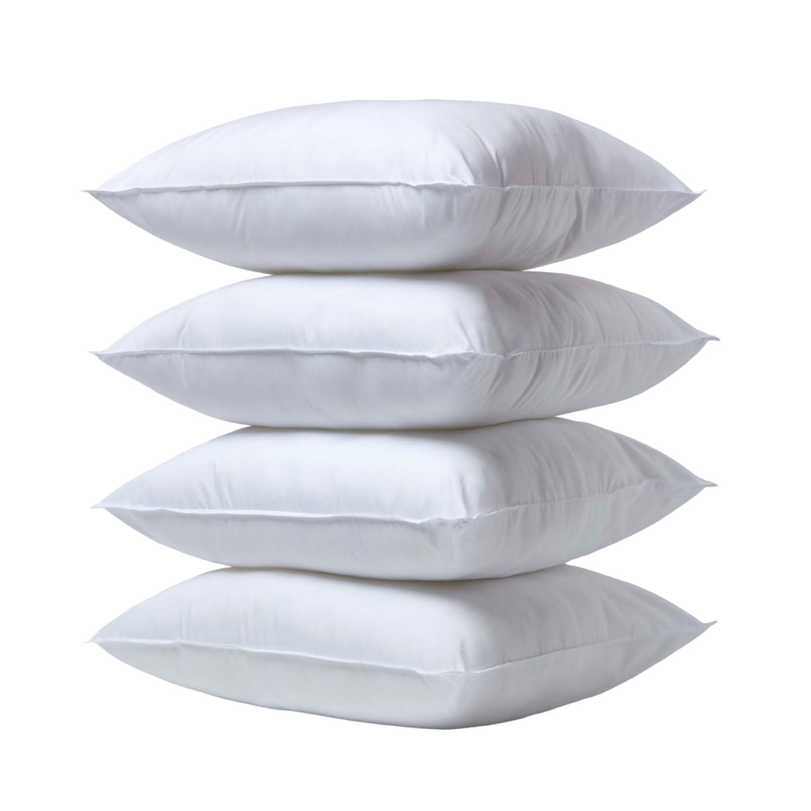 KOPFKISSEN 60/70 cm, 4er-Set aus Super-Mikrofaser - Weiß, Textil (60/70cm) - Homescapes