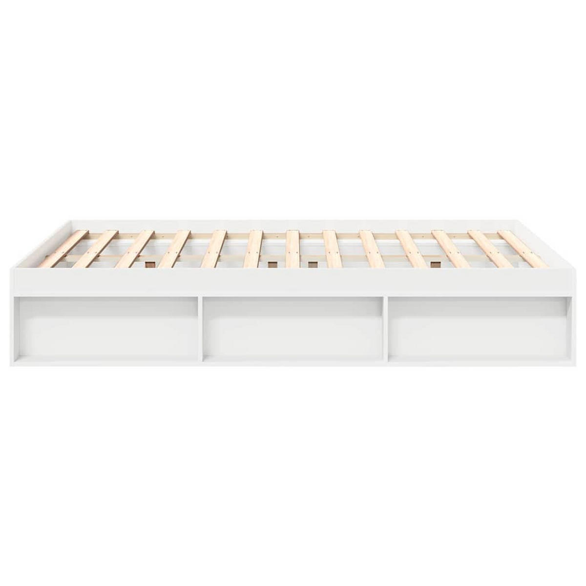 BETTGESTELL Weiss 120/200 Cm - Weiß, Holzwerkstoff (120/200cm) - vidaXL