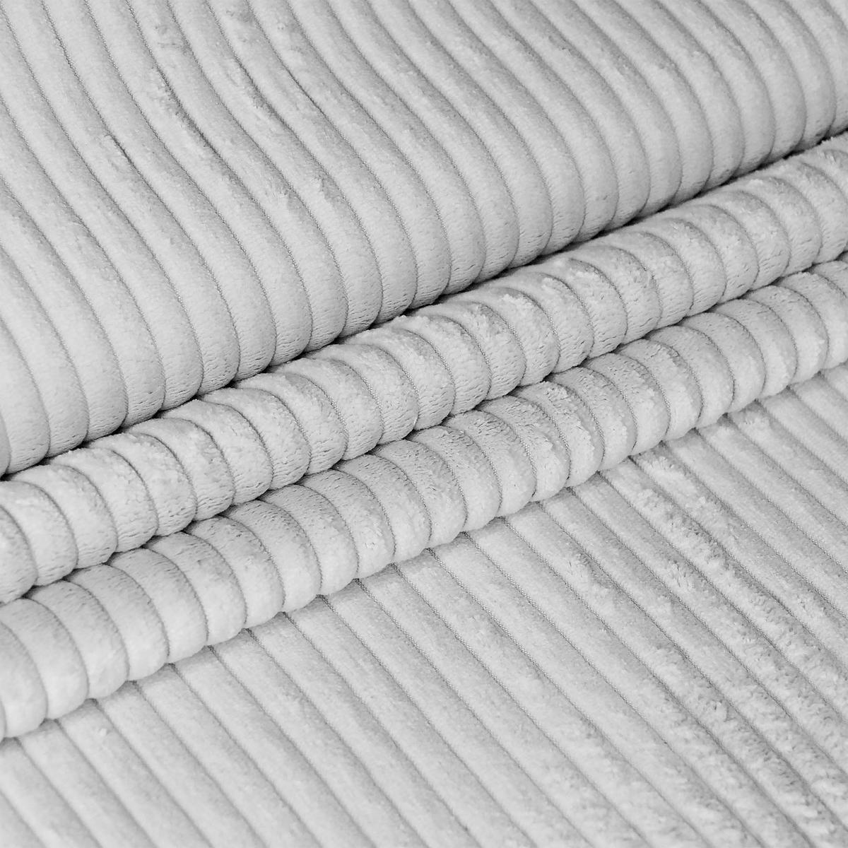 SITZSACK MIT FUßSTÜTZE Kordsamt 2-tlg Storm Gray M - Hellgrau/Grau, Textil (80/120/80cm) - Dreamroots