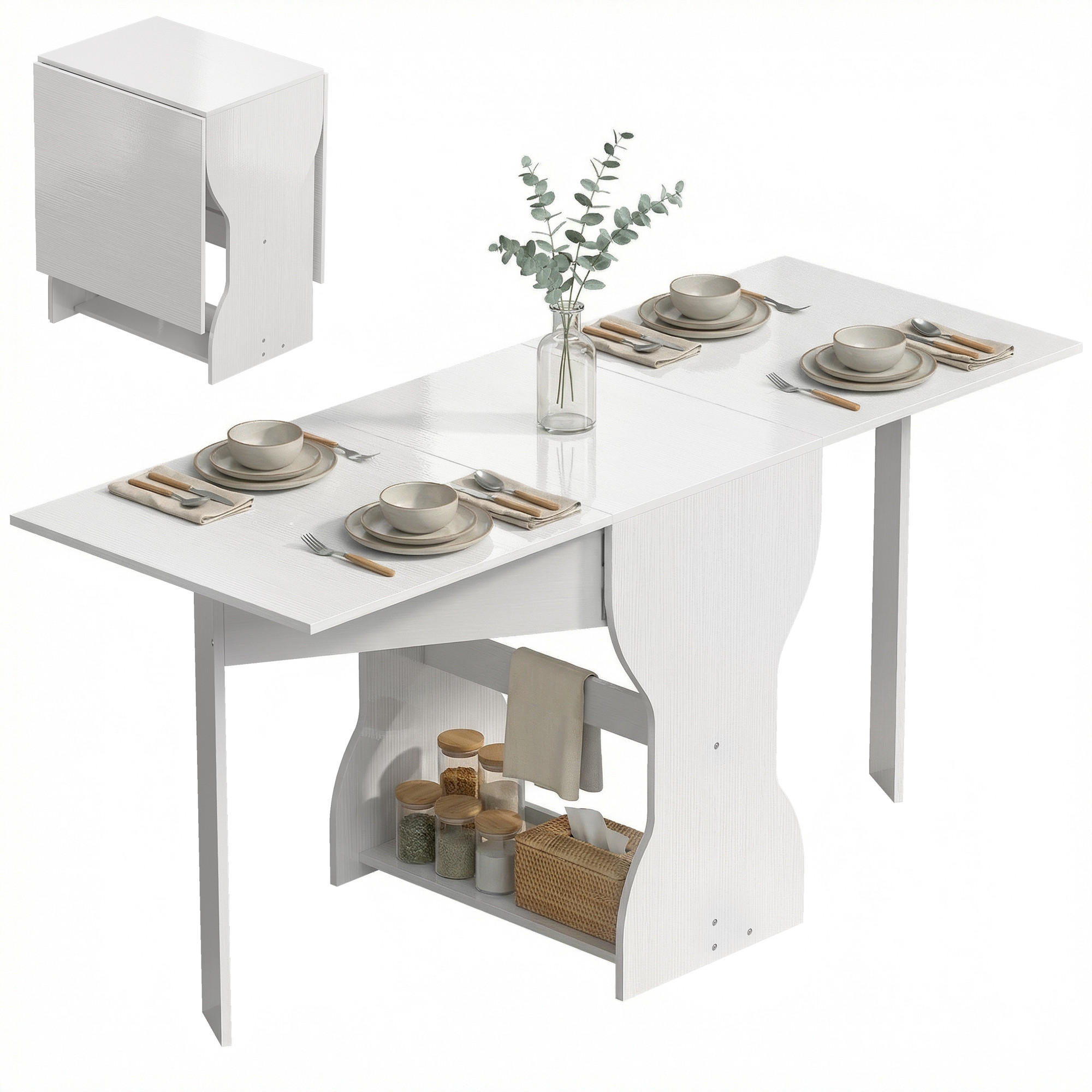 ESSTISCH Weiß 1 Stück - Weiß, Kunststoff (160/60/75cm) - GiPP