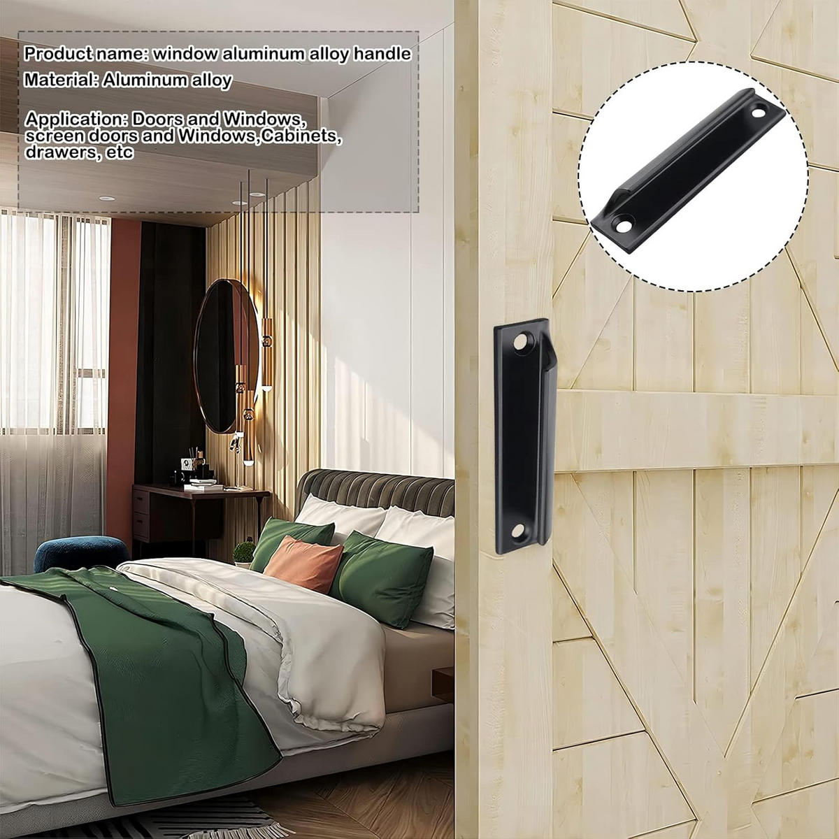 MÖBELGRIFF Schwarz 2er-Set Aluminium - Schwarz, Metall (2/2/9cm)