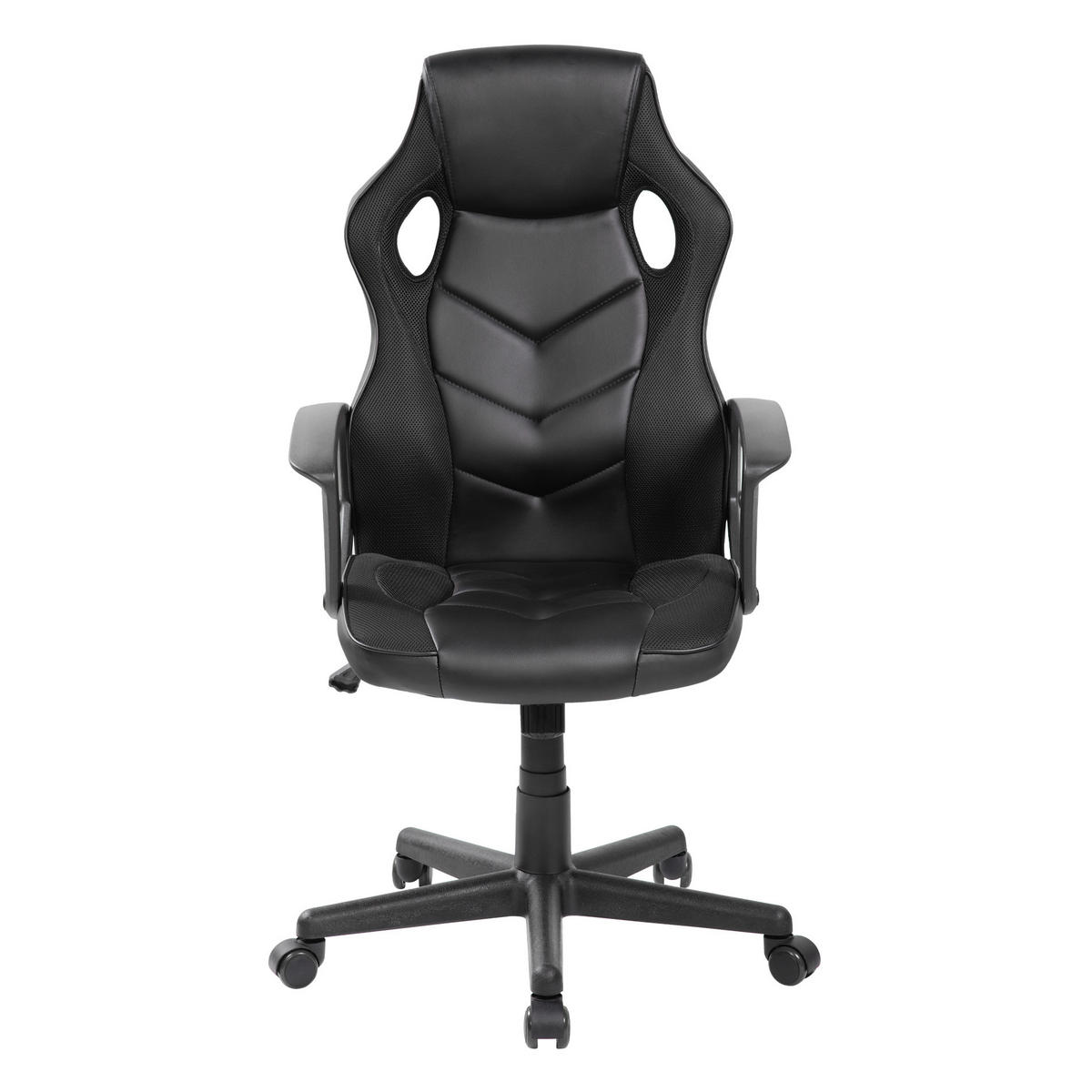 GAMING-STUHL Schwarz 61/60/106 cm - Schwarz, Textil (61/106/60cm) - Mobili Rebecca