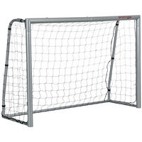 FUSSBALLTOR DE-10568 240x160 cm, wetterfest Grau - Grau, Metall (85/240cm) - ComfortXL