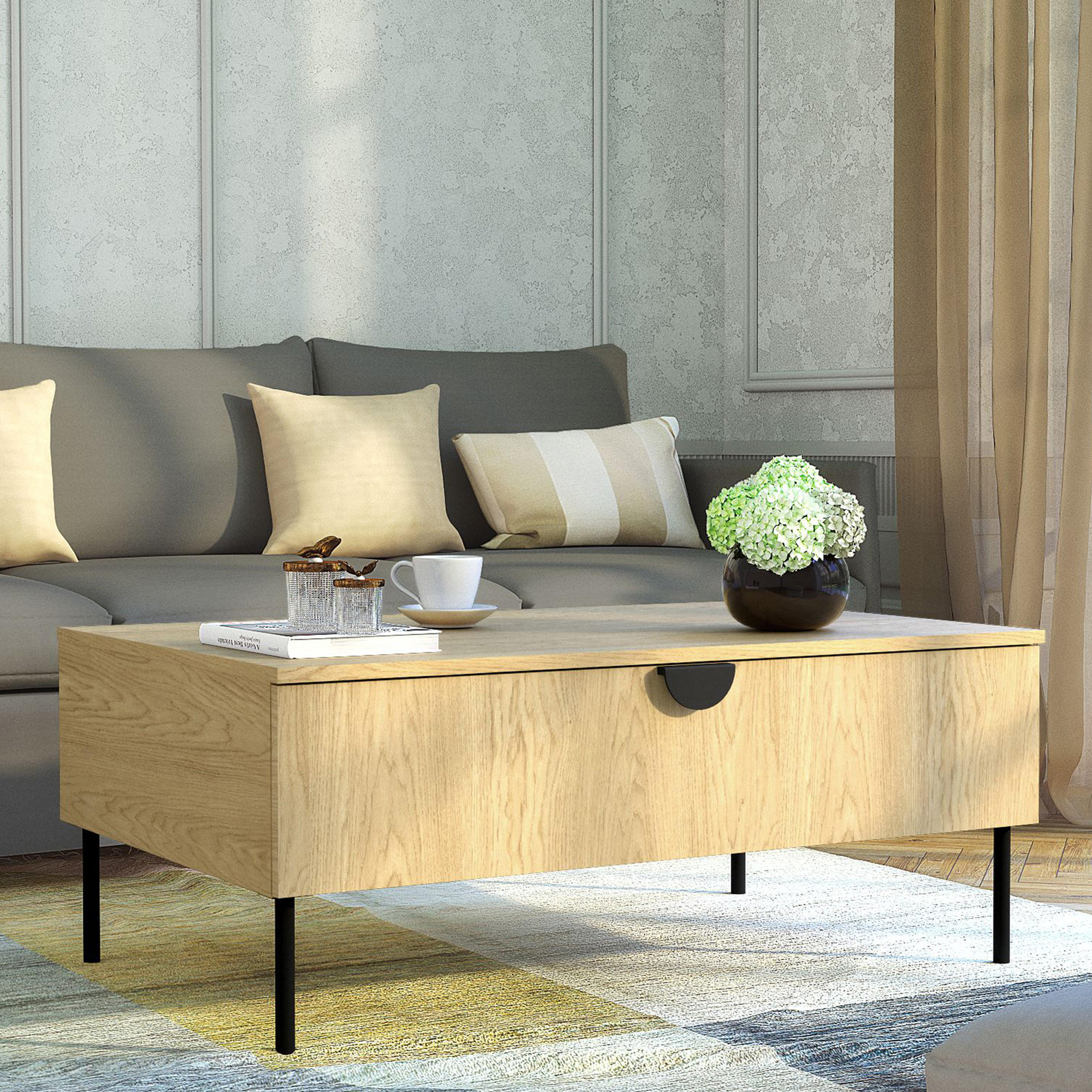 COUCHTISCH VIDIS Kaffeetisch - Eichefarben, Holzwerkstoff (66/100/42cm) - KONSIMO®
