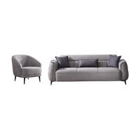 SITZGARNITUR Cordoba, Grau Stellvariante 2+1 - Grau, Holzwerkstoff/Kunststoff (180/85/104cm)