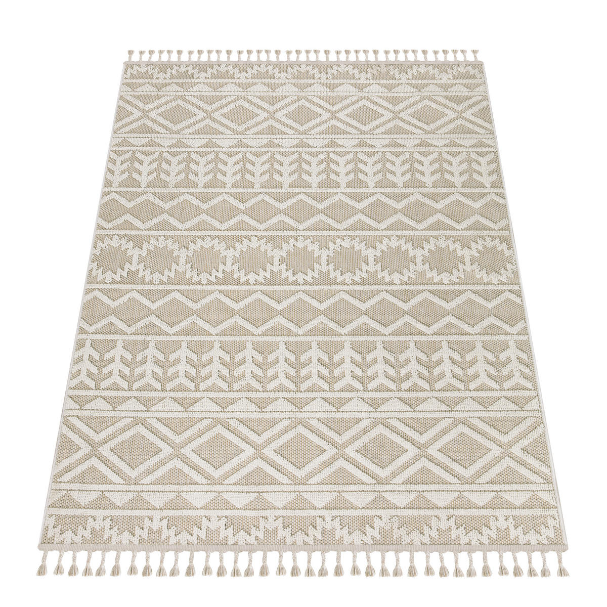 KURZFLORTEPPICH 120/160 cm München 532 - Creme, Textil (120/160cm) - Paco Home