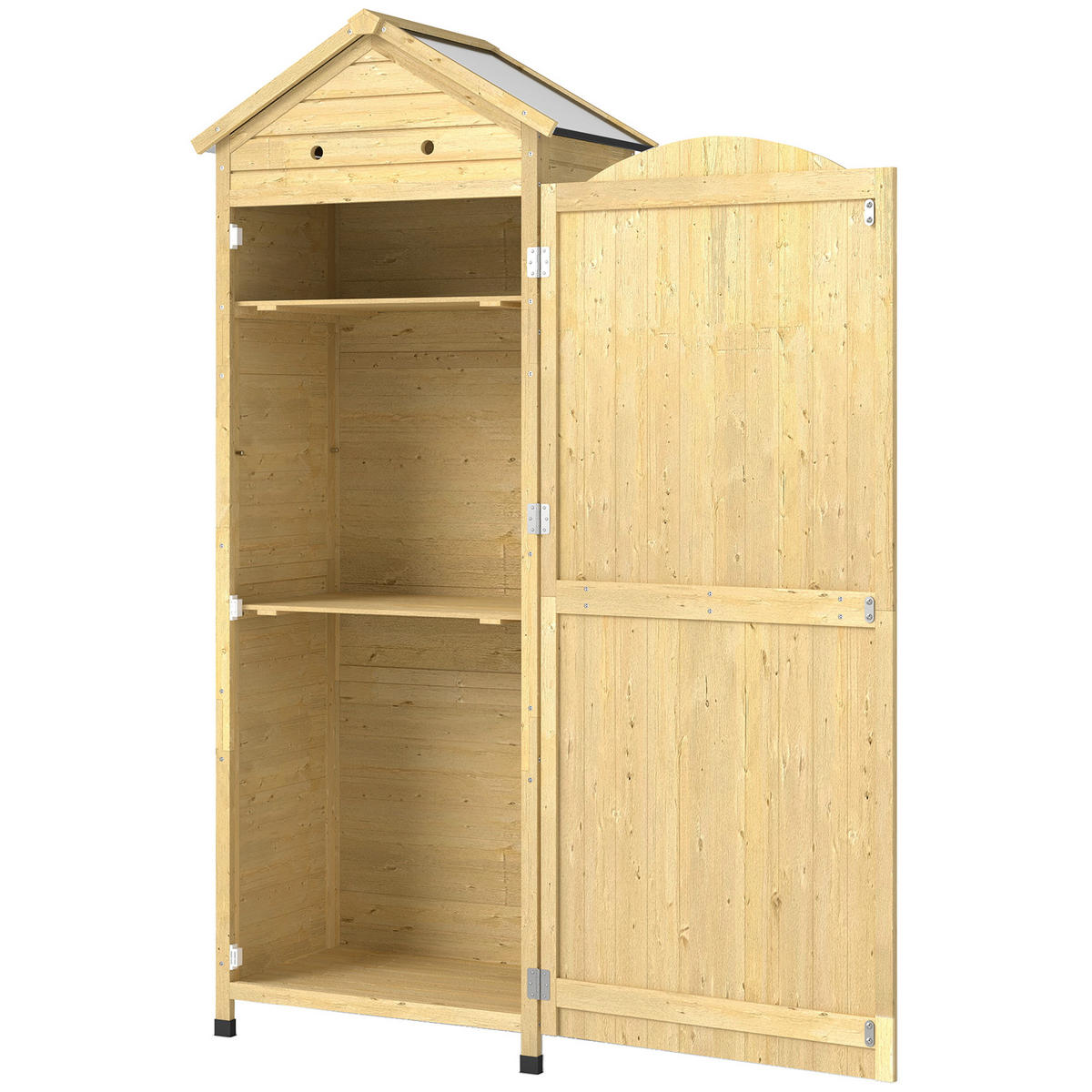 GARTENSCHRANK DE-09254 Holzoptik - Naturfarben, Holz (58/213/85cm) - ComfortXL