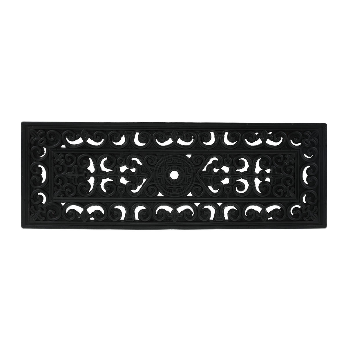STUFENMATTE - Schwarz, Kunststoff (25/75/1cm) - Relaxdays