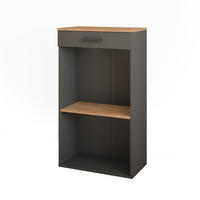 WEINREGAL Repose Goldkraft Eiche/Anthrazit 60 x 106 cm - Honigeiche/Anthrazit, Holzwerkstoff (60/106/34.5cm) - Vicco