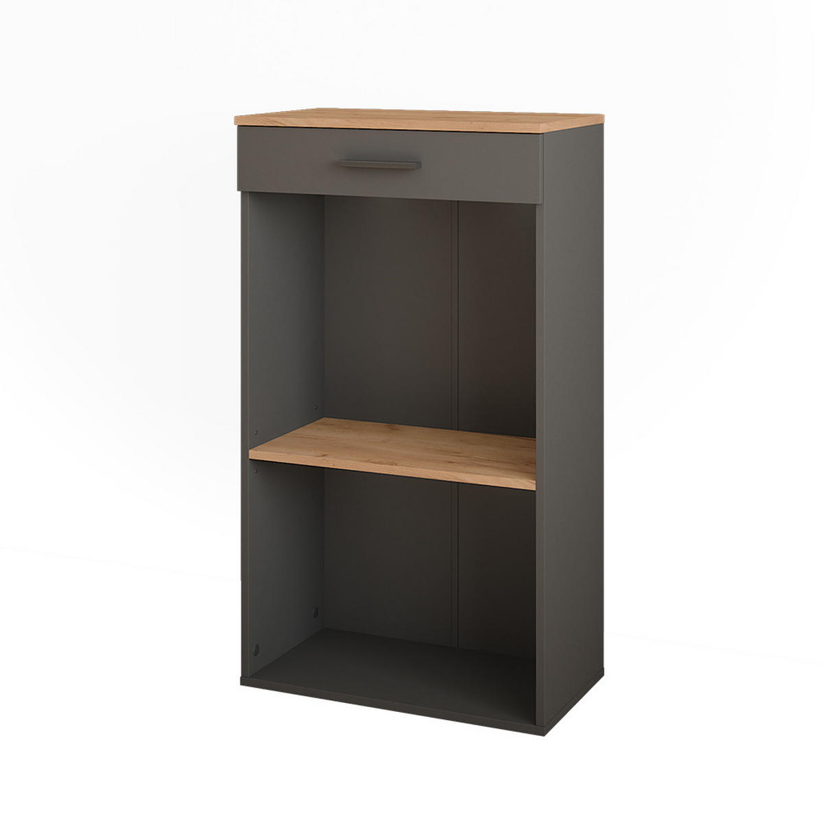 WEINREGAL Repose Goldkraft Eiche/Anthrazit 60 x 106 cm - Honigeiche/Anthrazit, Holzwerkstoff (60/106/34.5cm) - Vicco