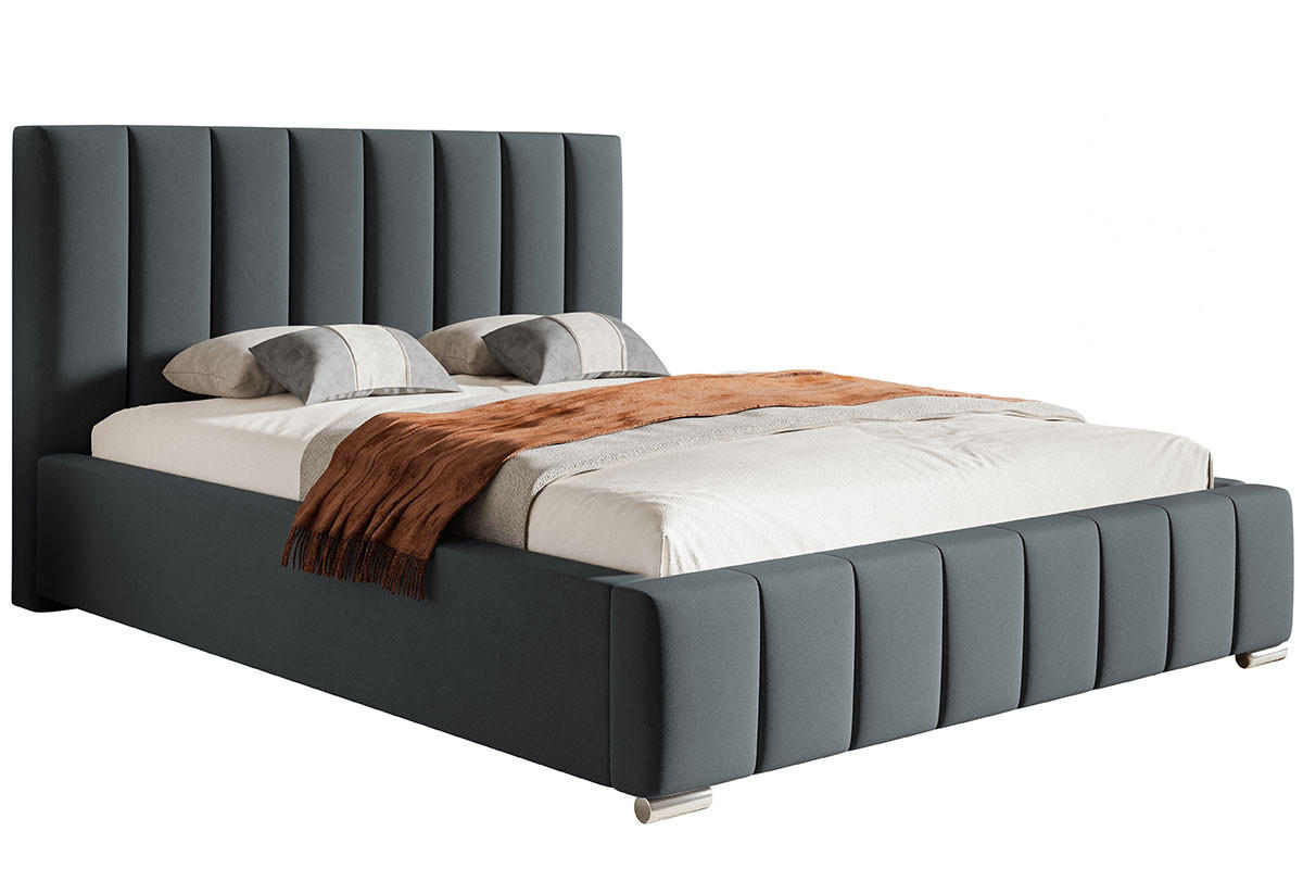 BETT Grafit BEN 10 Mit Bettkasten 180x200 cm - Graphitfarben, Textil (180/200cm) - Sepro Meble