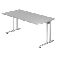 SCHREIBTISCH Serie-N 80/160/72 cm in Grau - Grau, Holzwerkstoff (80/160/72cm) - bümö