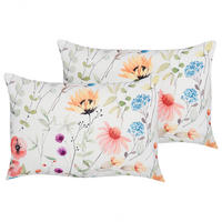 OUTDOOR-KISSEN 2er-Set Blumenmuster mehrfarbig 40/60 cm Monesi - Multicolor, Textil (40/60cm) - Beliani