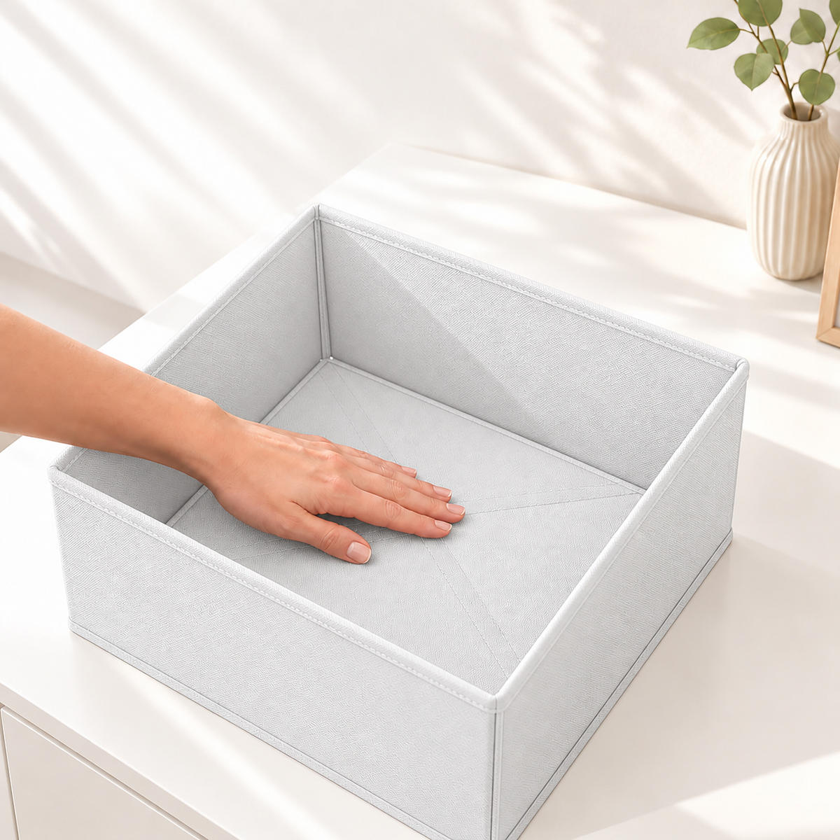SCHUBLADENORGANIZER Weiß 16er-Set - Weiß, Papier/Textil (28/12/28cm) - Relaxdays