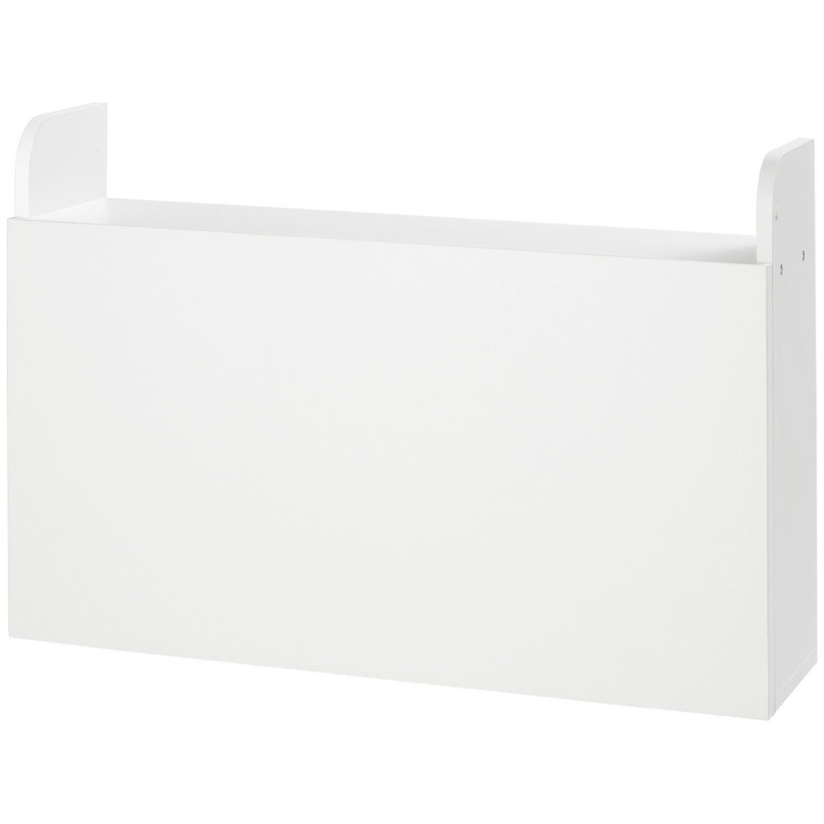 SCHREIBTISCH Wandmontiert und klappbar mit Stauraum 77/20/51 cm - Weiß, Holzwerkstoff (20/77/51cm) - PANGIVO