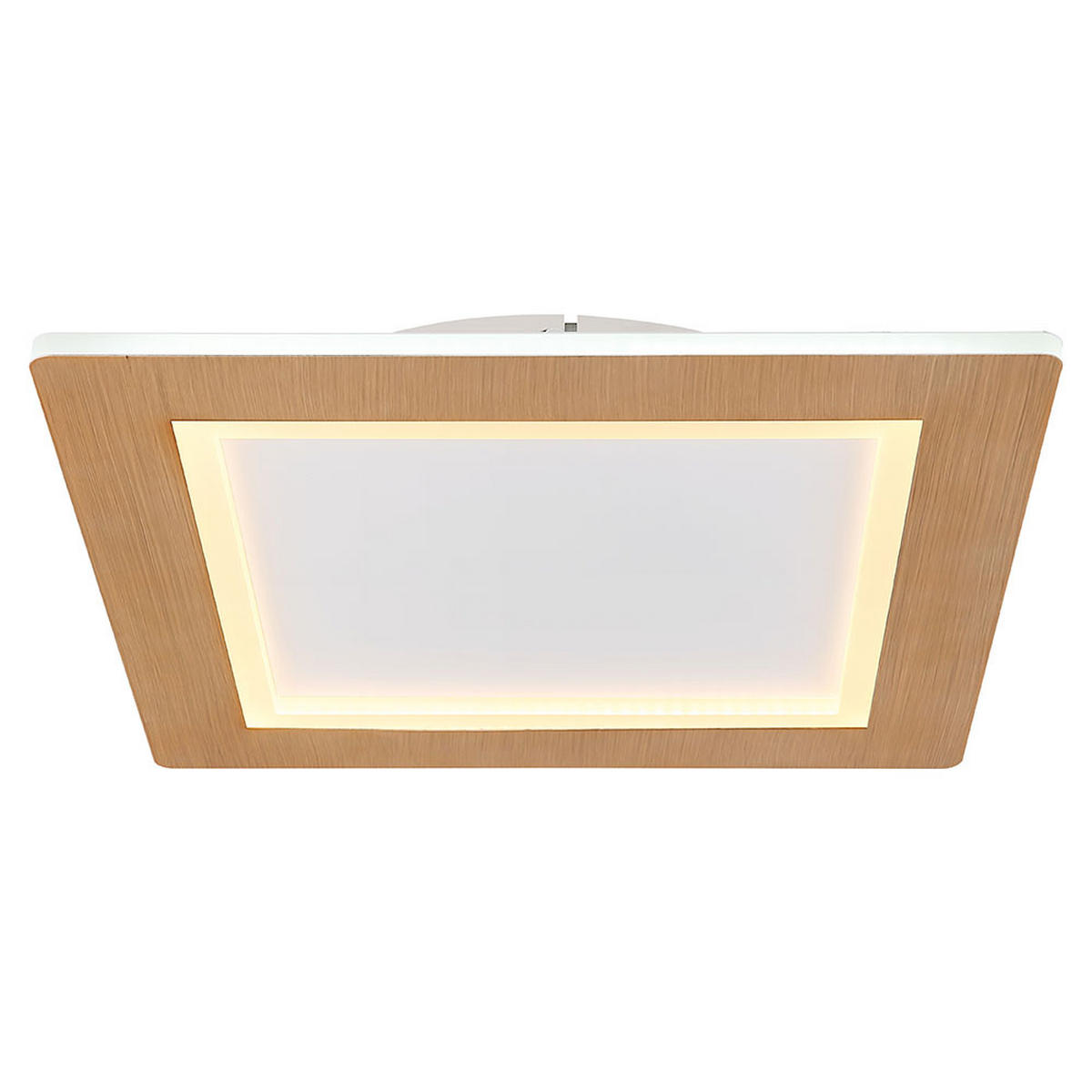 LED DECKENLEUCHTE Metall Holzoptik Braun CLAY - Braun, Metall (40/40/5cm) - Globo Lighting