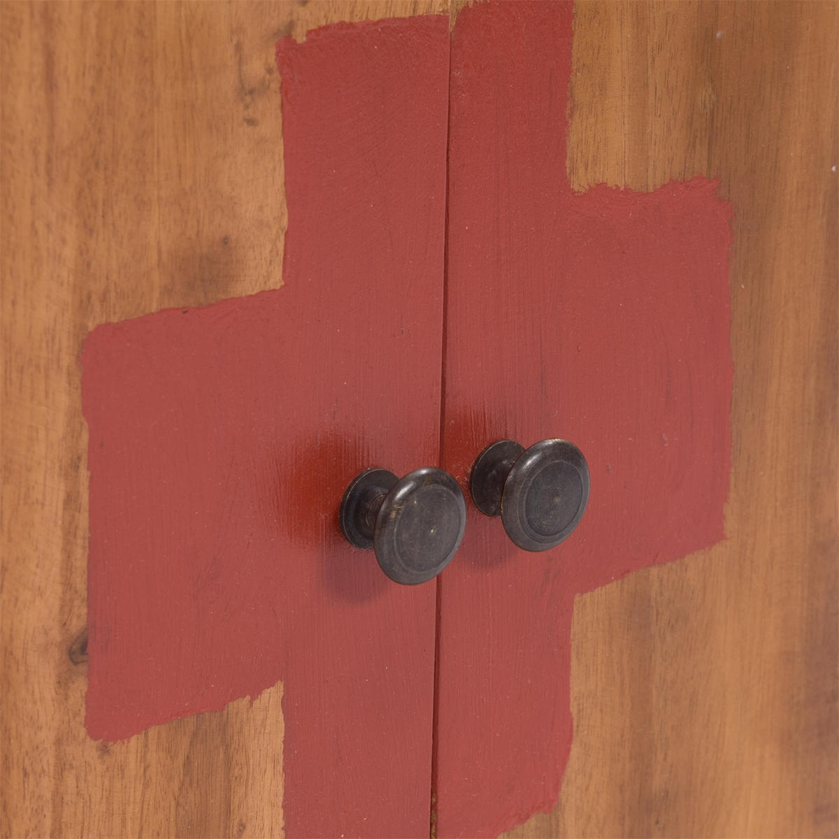 MEDIZINSCHRANK MEDIC 35 Mahagoni Massivholz 08 honigfarben gewachst - Honig, Holz (35/35/13cm) - DESIGN DELIGHTS