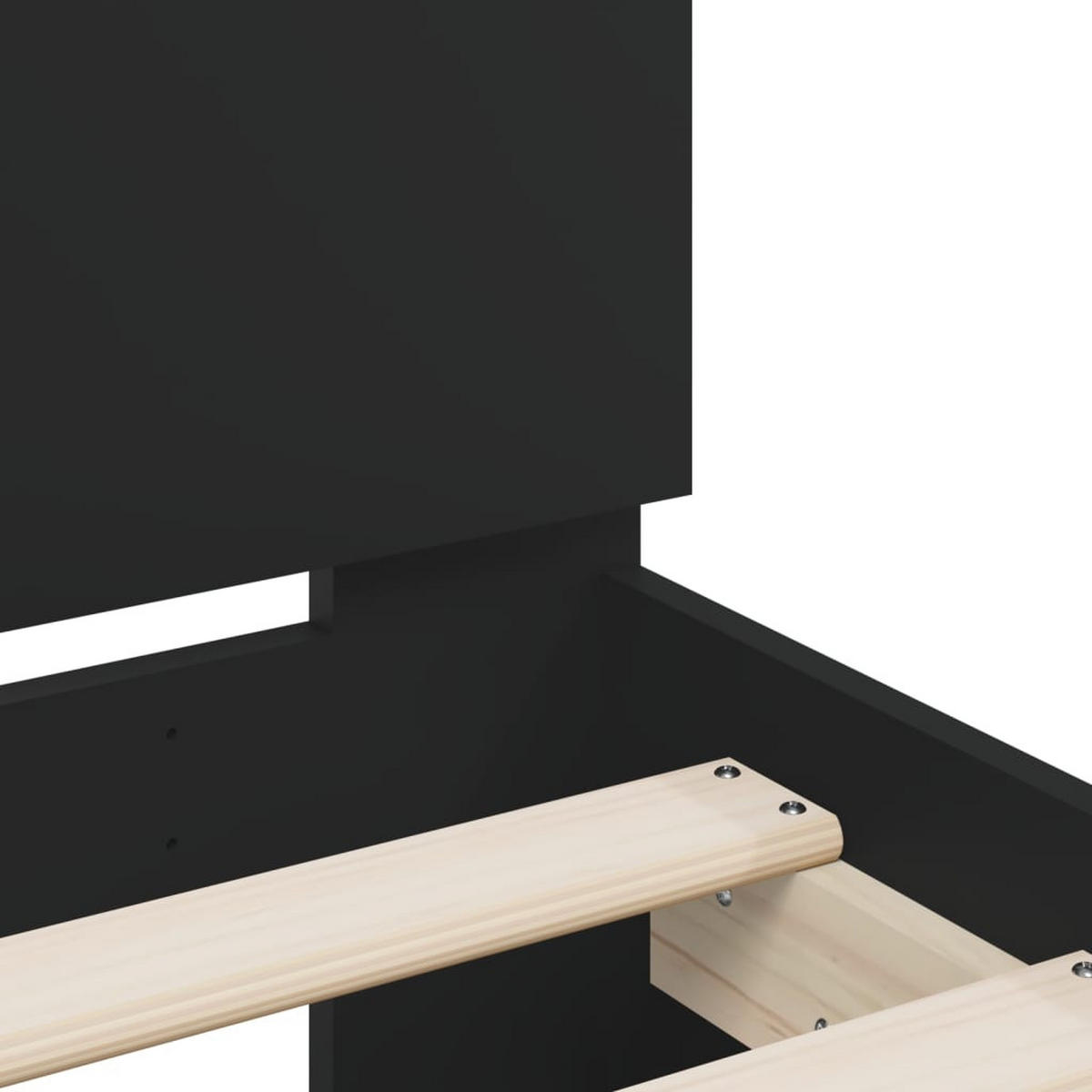 BETT Mit Led-Beleuchtung Ohne Matratze Schwarz 120/200 Cm - Schwarz, Holzwerkstoff (120/200cm) - vidaXL