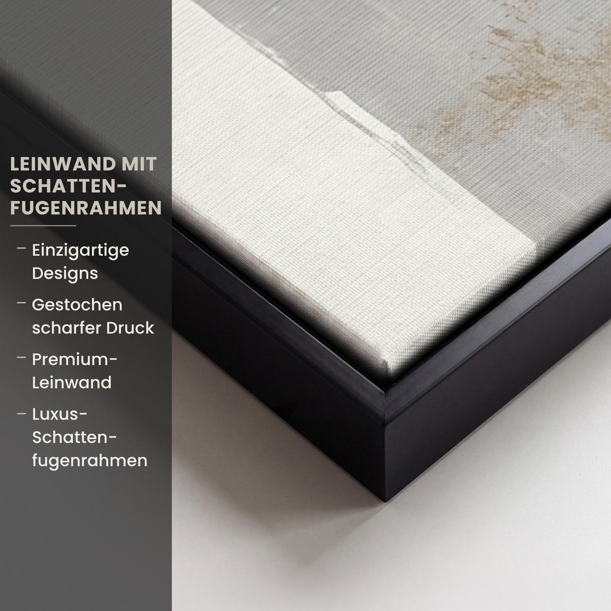 LEINWAND Bilder mit Rahmen - Gold - Rechtecke - Kreise - Abstrakt - 40x60 - Weiß, Textil (40/60cm) - MuchoWow