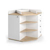 WICKELKOMMODE Aria Weiß 85 x 90 cm mit Regalen und 4 Schubladen - Weiß, Holzwerkstoff (85/90/85cm) - Vicco