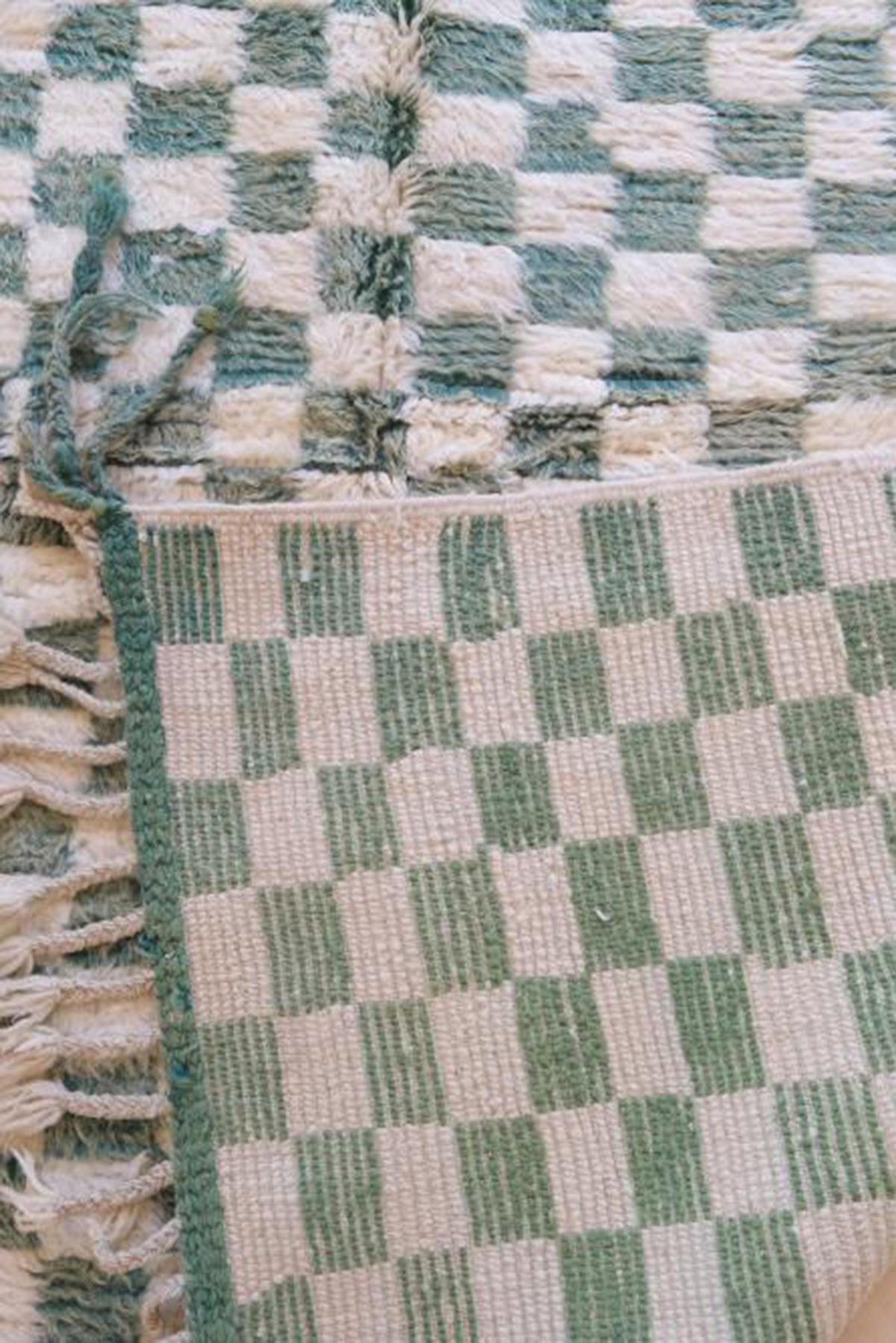 BERBERTEPPICH aus reiner Wolle 193x 212 cm - Grün, Naturmaterialien (193/212cm) - AFK Living