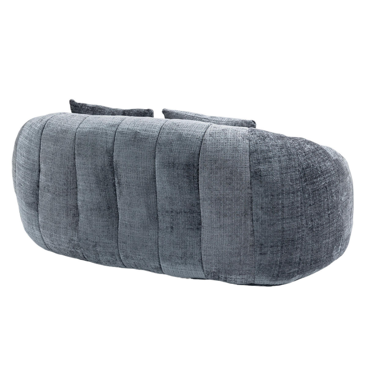 SITZSACK Sofa 150 x 95 x 63 cm Chenille Gray - Grau, Kunststoff (95/63/145cm) - Beauniv
