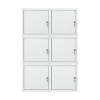 SCHLIESSFACHWÜRFEL Cubic 6er-Set 35x35x35 cm Grau - Grau, Metall (70/105/35cm) - PROREGAL