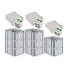 EUROBOX 8x Nextgen Economy Mit Scharnierdeckel Grau/GrünGriffe Geschlossen 20 Liter - Grün, Kunststoff (30/22/40cm) - PROREGAL
